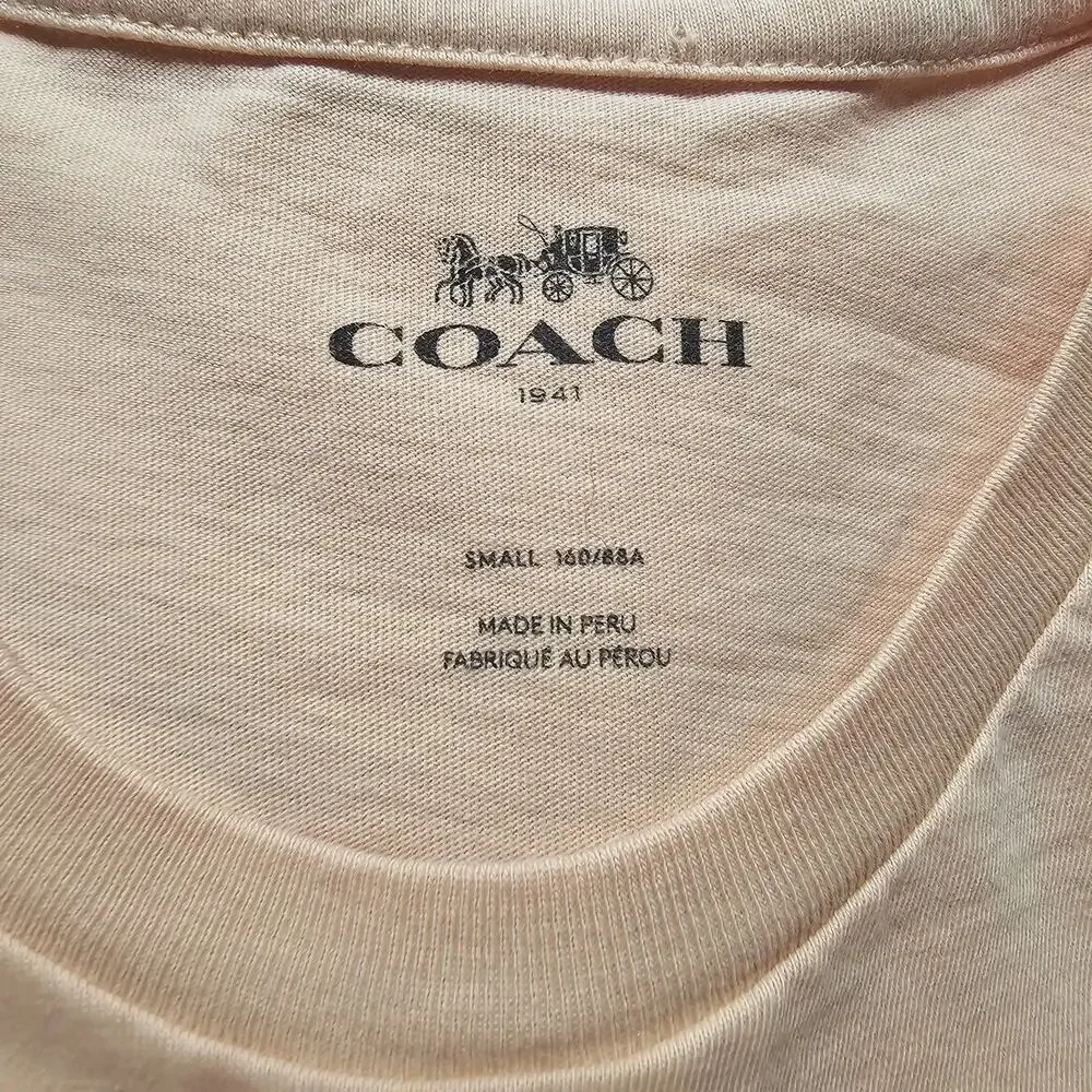 Coach Spring Blossom Signature‎ Square Classic 100% Cotton Short Sleev Tshirt Sm